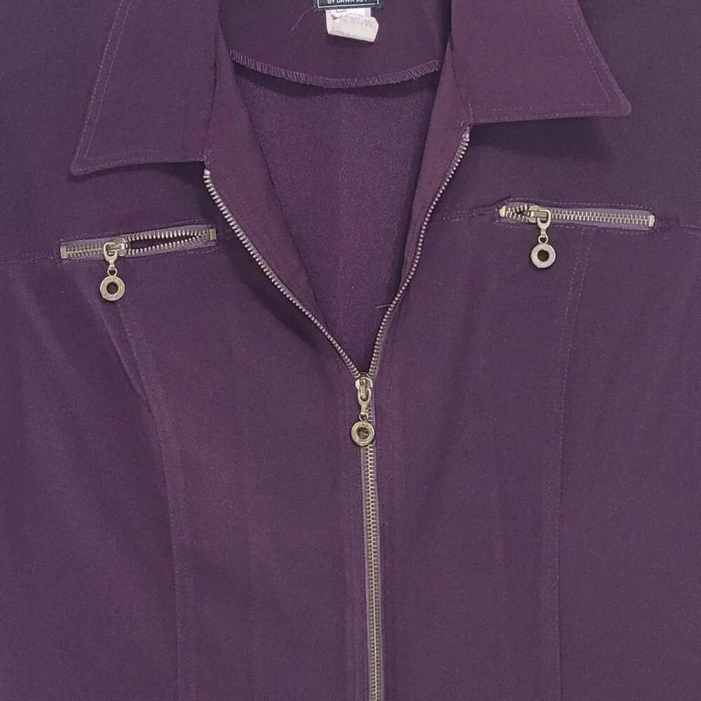DJ & Co. Purple Polyester Zip Up Jacket | Size 16 - Picture 4 of 4